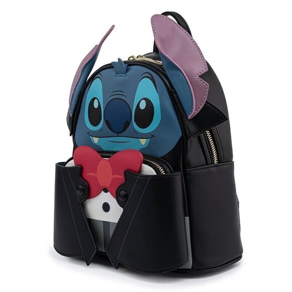 Loungefly Disney Vampire Stitch Halloween Bowtie Mini Backpack